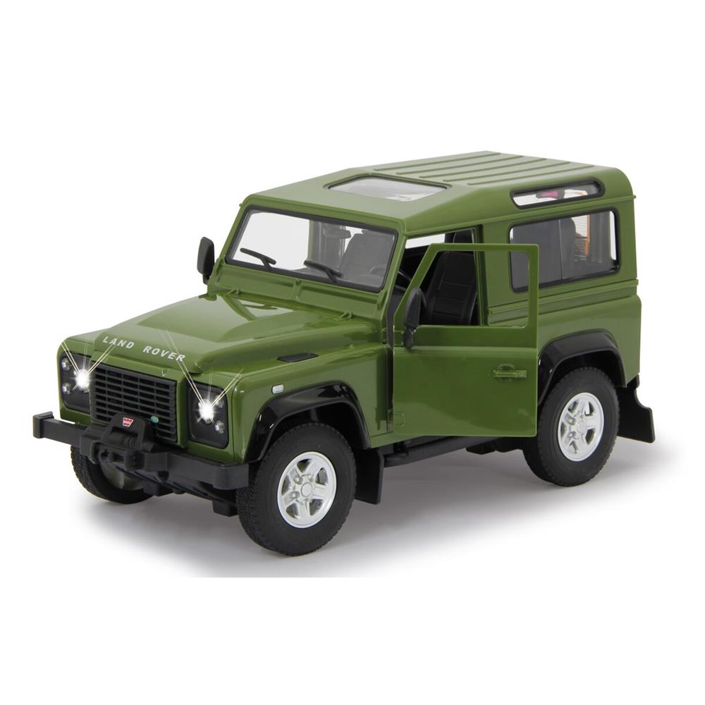 Jamara Land Rover Defender 1:14 grün 2,4GHz Tür manuell Ferngesteuertes Auto mit LED Fahrlicht