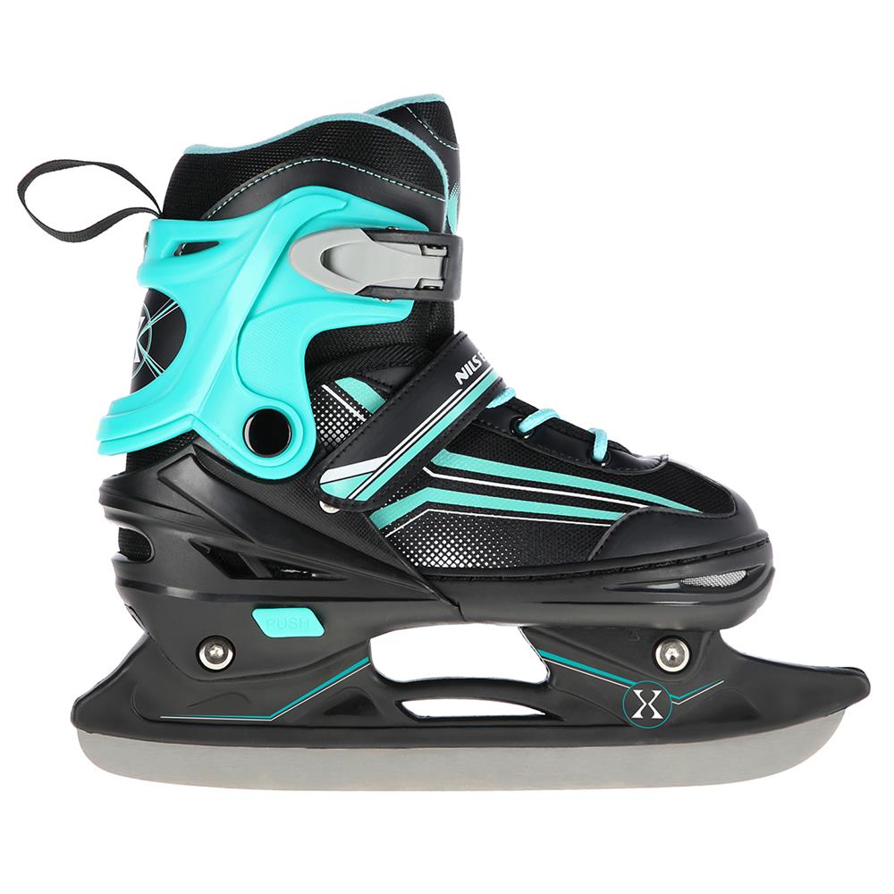 NILS EXTREME NH18190 2in1 Inliner Schlittschuhe Kinder Gr. 34-38, Schwarz-Blau, verstellbar