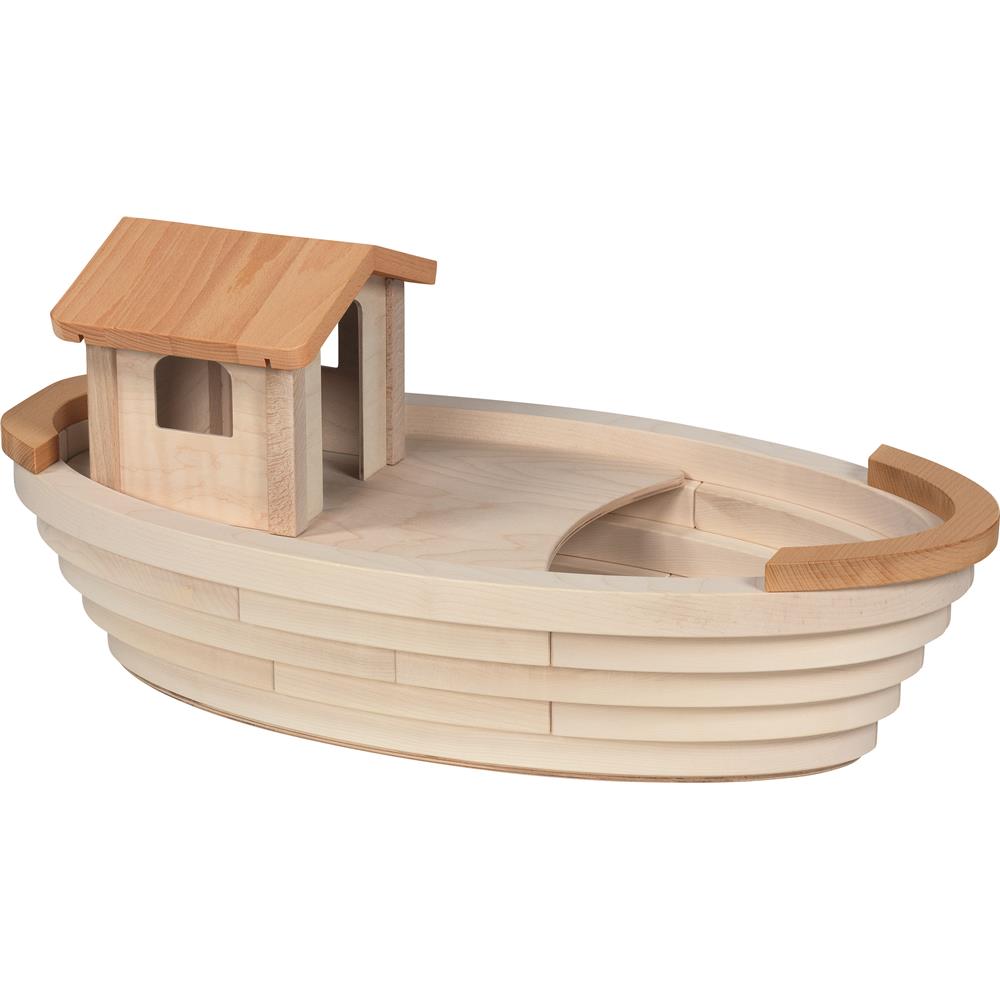 Holztiger Arche Noah mit abnehmbarer Kajüte, Holzspielzeug, ab 3 Jahren