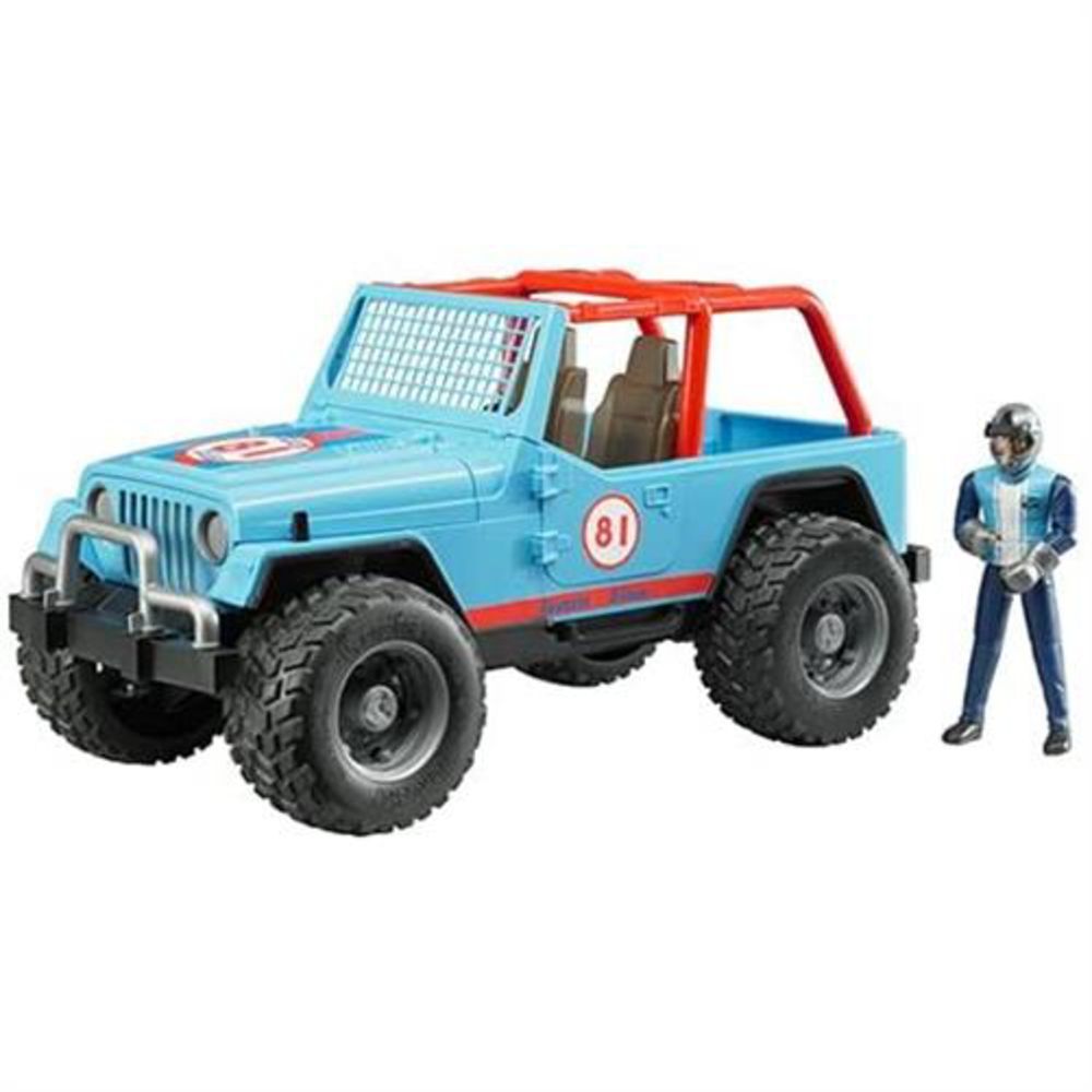 Bruder 02541 - Jeep Cross Country Racer blau mit Rennfahrer
