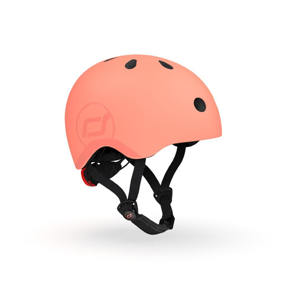 Scoot & Ride Kinderhelm Größe S-M (51-55 cm) peach - Schutzhelm mit LED-Licht