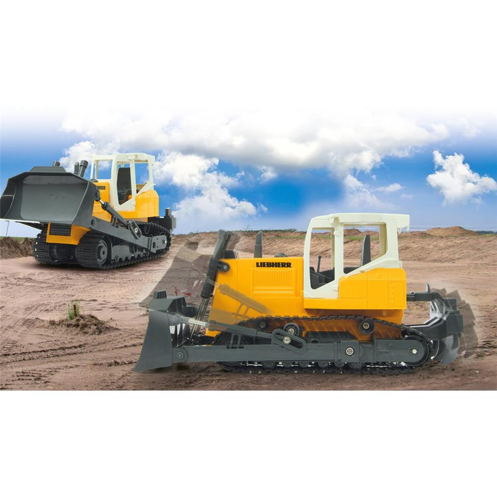 Jamara RC Planierraupe Liebherr 1:20 Gelb 2,4GHz funkferngesteuertes Baufahrzeug mit Sound