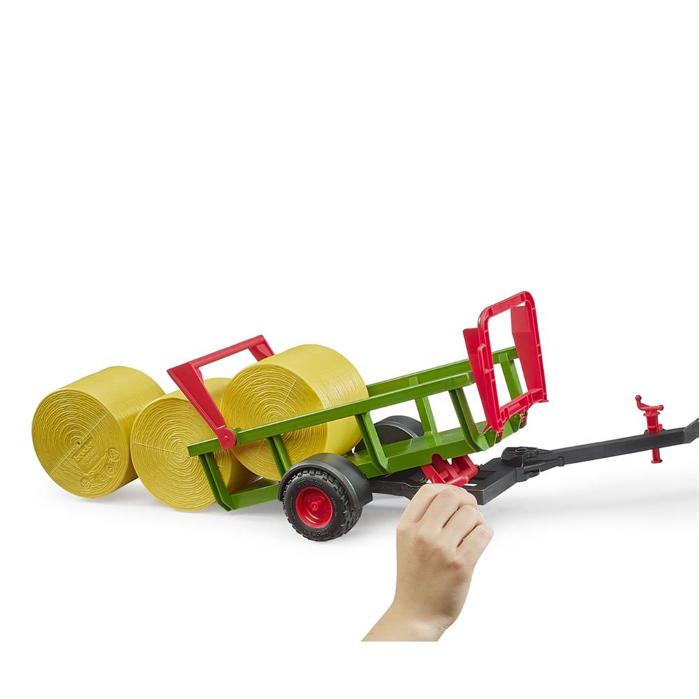 Bruder 02204 - Rundballensammler mit 3 Rundballen, Landwirtschaftszubehör