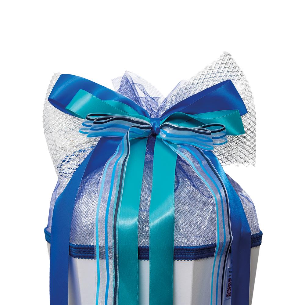 Roth LED-Schultütenschleife "Blue Star" (Blau) fix und fertig gebunden