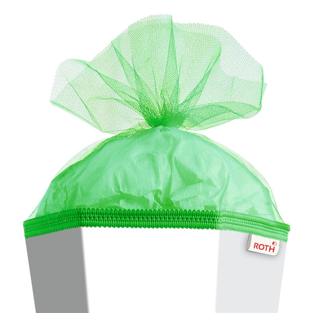 Roth Schultüte-Rohling/Basteltüte, weiß, 85cm, eckig, Rot(h)-Spitze, mit Tüllverschluss (grün)