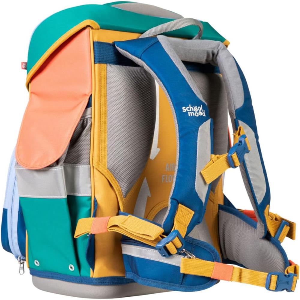 School-Mood Schulranzenset Timeless Pro Happy Sapphire (Happy Colours Collection), 6-teilig