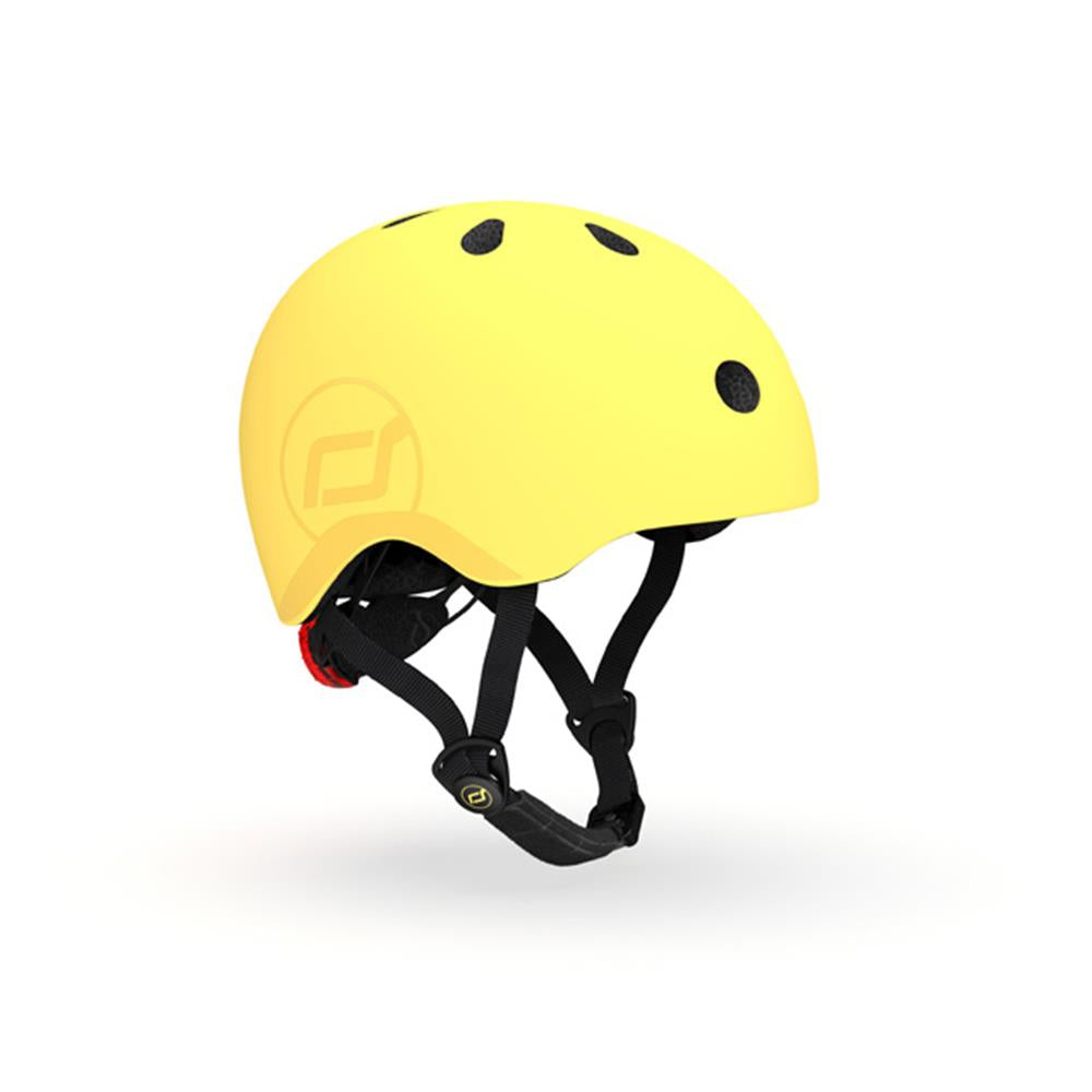 Scoot & Ride Kinderhelm Größe S-M (51-55 cm) lemon - Schutzhelm mit LED-Licht
