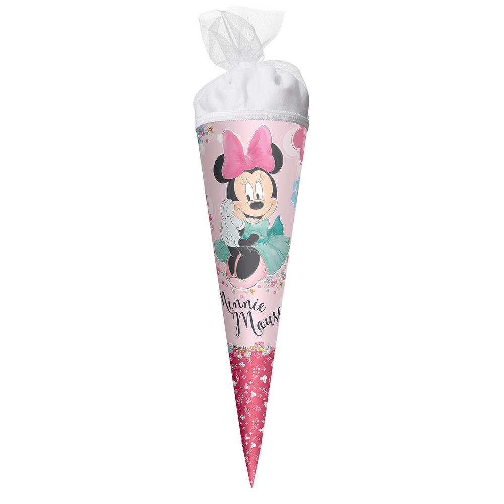 Roth Schultüte Disney Minnie Maus, 35cm, rund, Tüllverschluss
