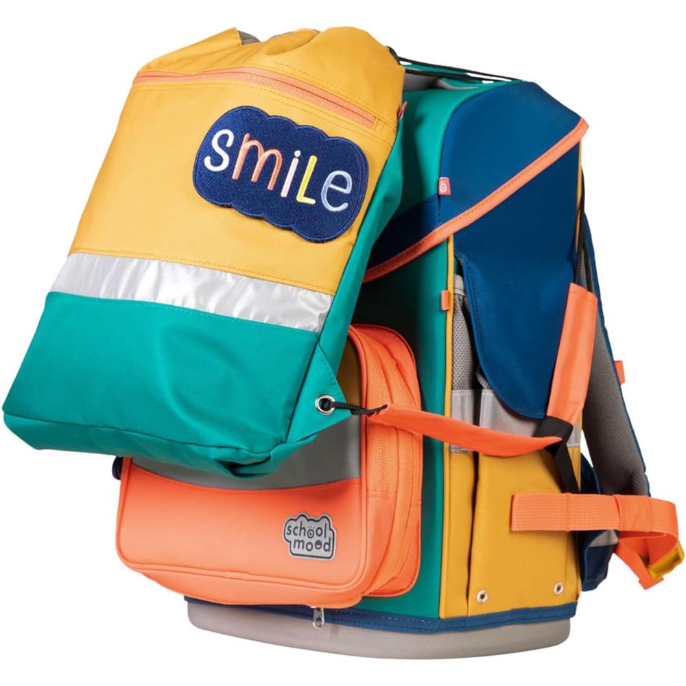 School-Mood Schulranzenset Timeless Pro Happy Emerald (Happy Colours Collection), 6-teilig