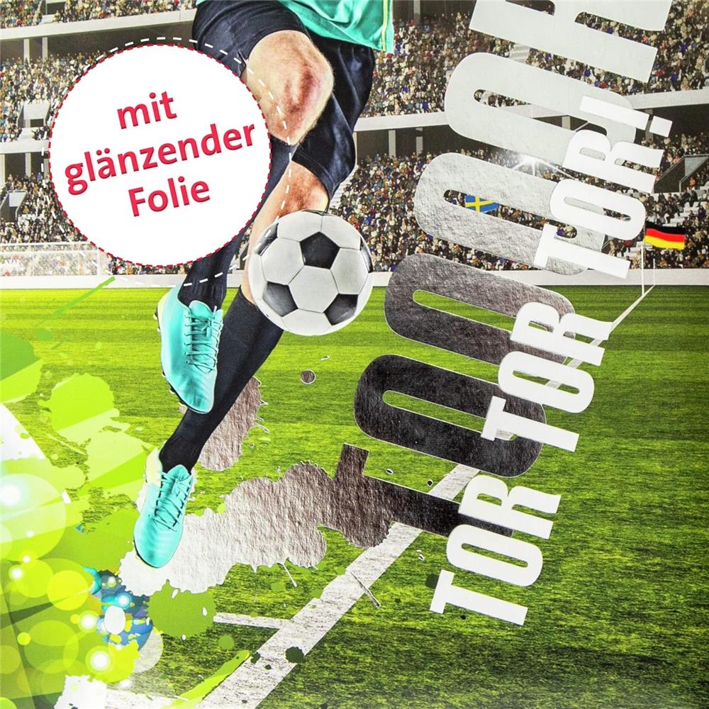 Roth Zeugnismappe Fußballstar mit Folie, mit 10 A4 Klarsichthüllen