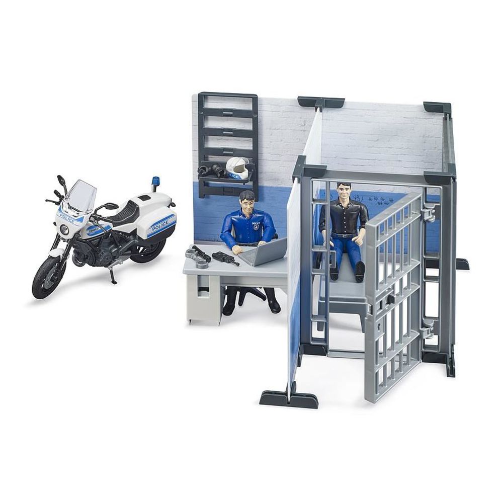 Bruder 62732 - bworld Polizeistation mit Polizeimotorrad