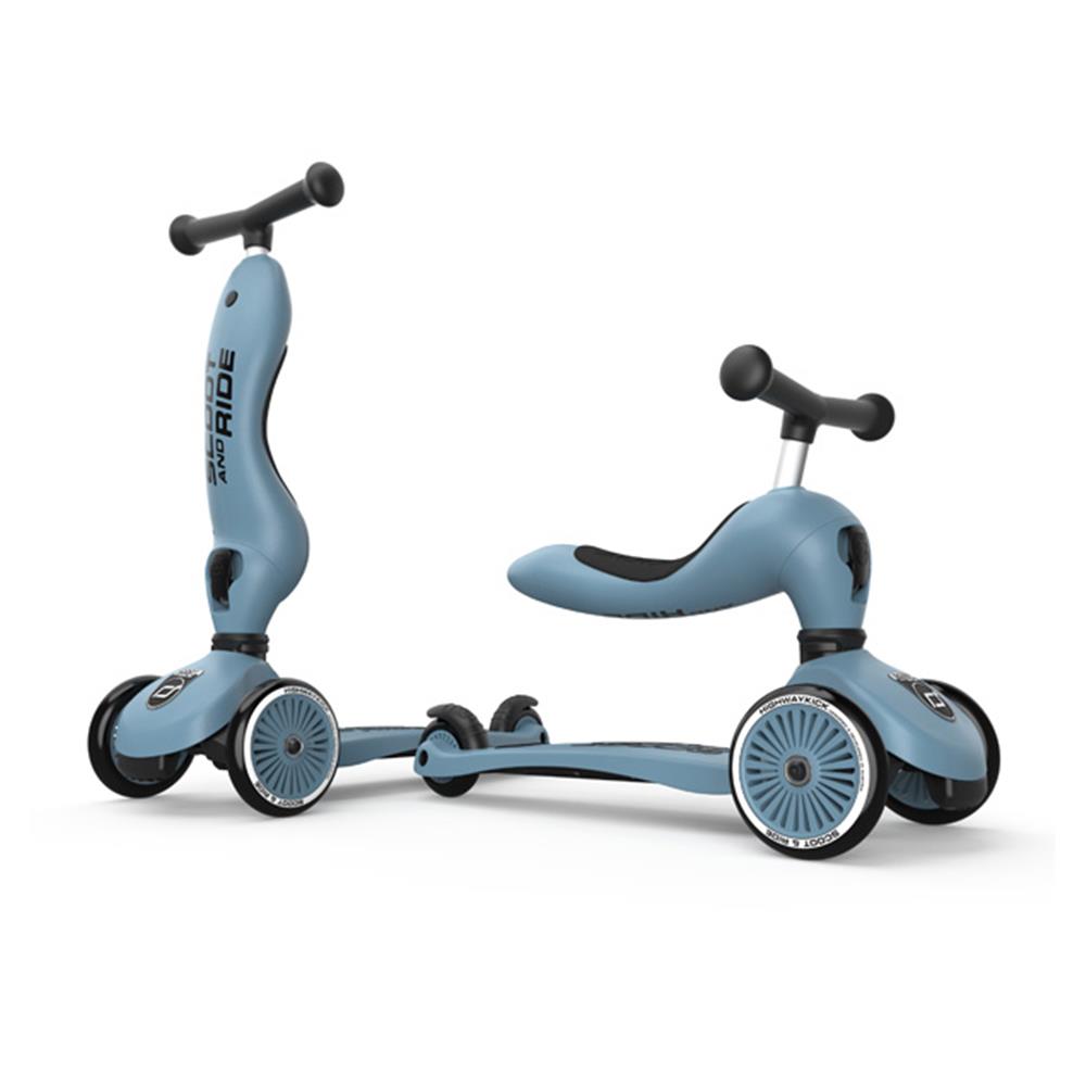 Scoot & Ride Highwaykick 1, steel - 2in1 Kinderroller, ab 1 Jahr