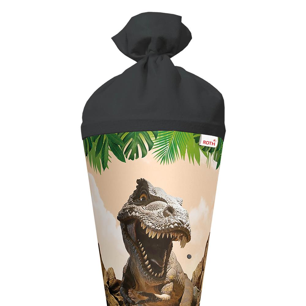 Roth Schultüte Dinosaurier Tyrannosaurus, 70cm, rund, Rot(h)-Spitze, Filzverschluss, mit Sound