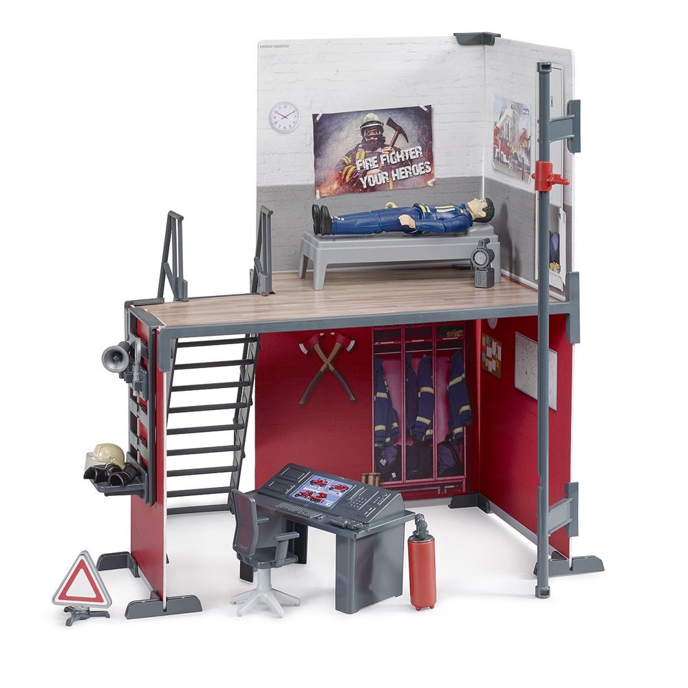 Bruder 62702 - bworld Feuerwehrstation mit Feuerwehrmann