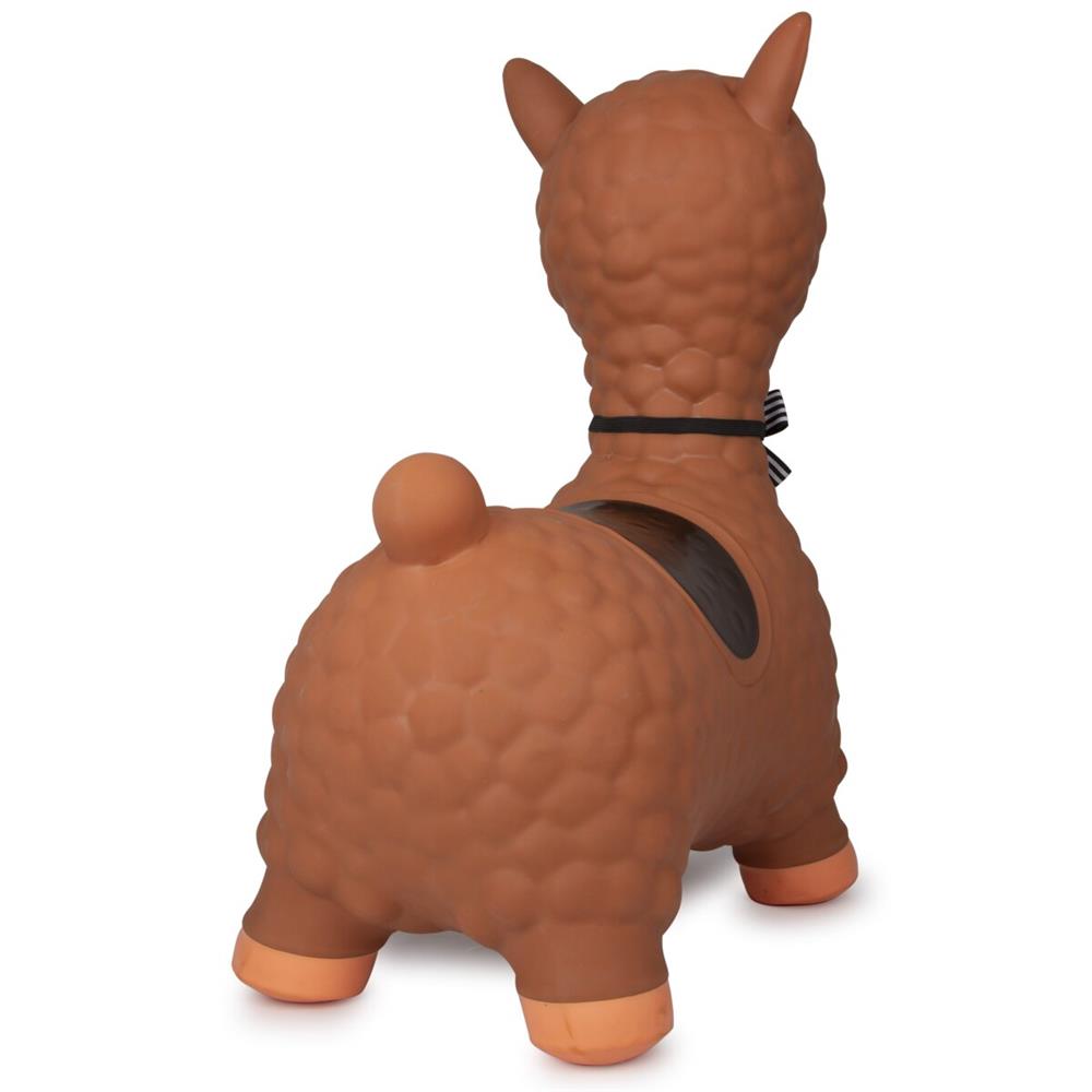 Jamara Hüpftier Lama, braun, Hüpfspielzeug mit Luftpumpe