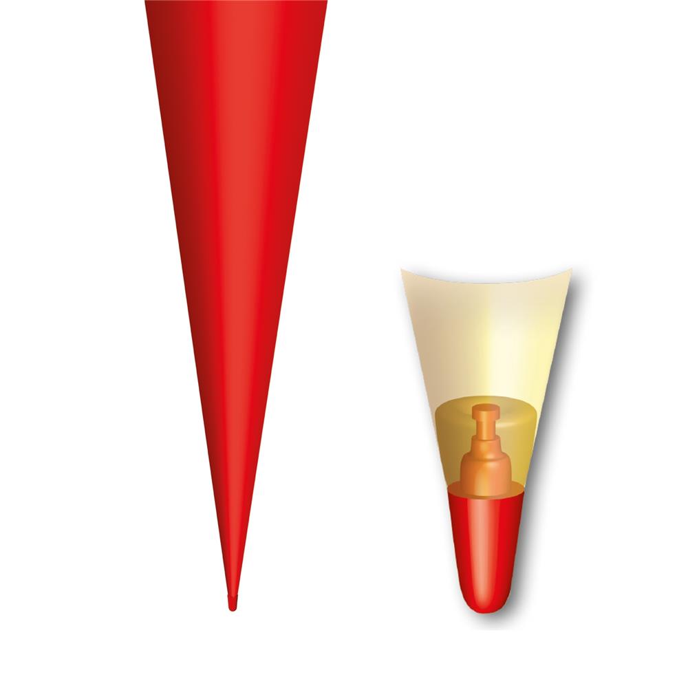 Roth Schultüte-Rohling/Basteltüte, rot, 70cm, rund, Rot(h)-Spitze, ohne Verschluss