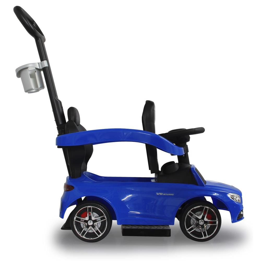 Jamara Rutscher Mercedes-AMG C 63 blau 3in1 - Rutschfahrzeug, mit Schiebestange