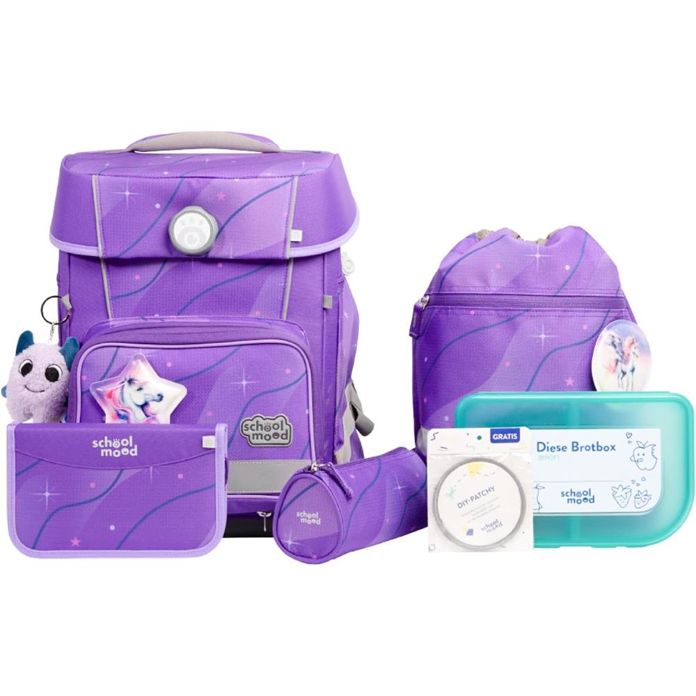 School-Mood Schulranzenset Champion Maxx Pro Marie (Pegasus), 7-teilig