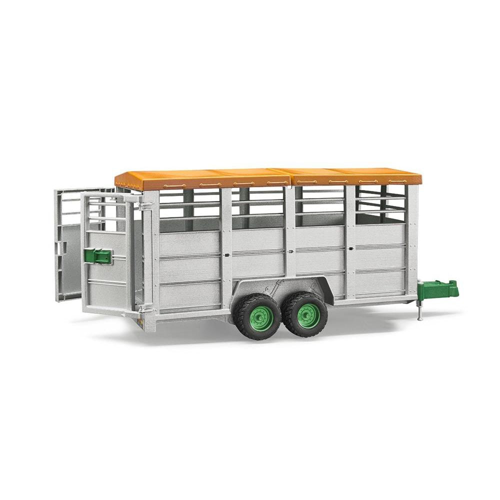 Bruder 02227 - Viehtransportanhänger mit 1 Rind