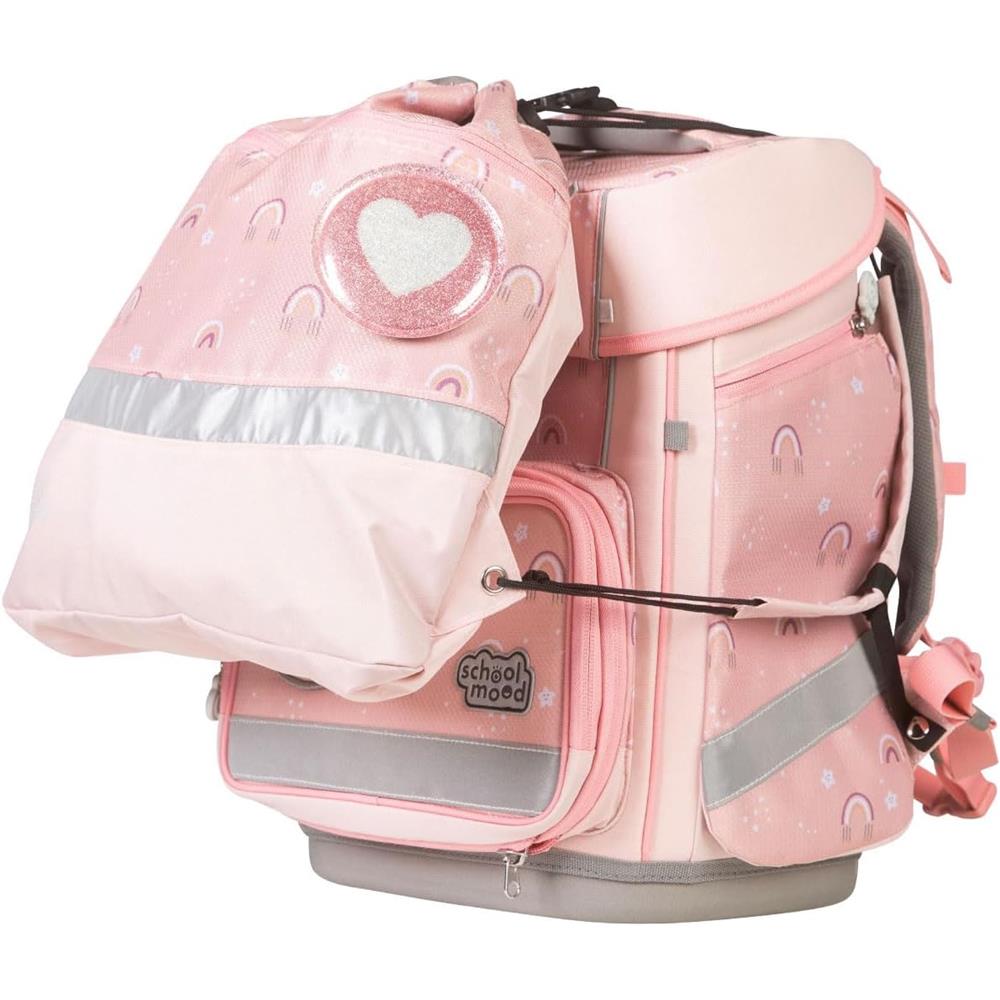 School-Mood Schulranzenset Champion Maxx Pro Rainbow, 7-teilig