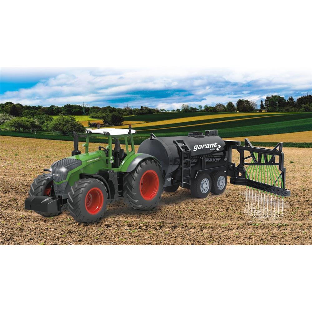Jamara Garant Fasswagen mit Schlauchverteiler 1:16 für Traktoren Landwirtschaft mit Spritzfunktion