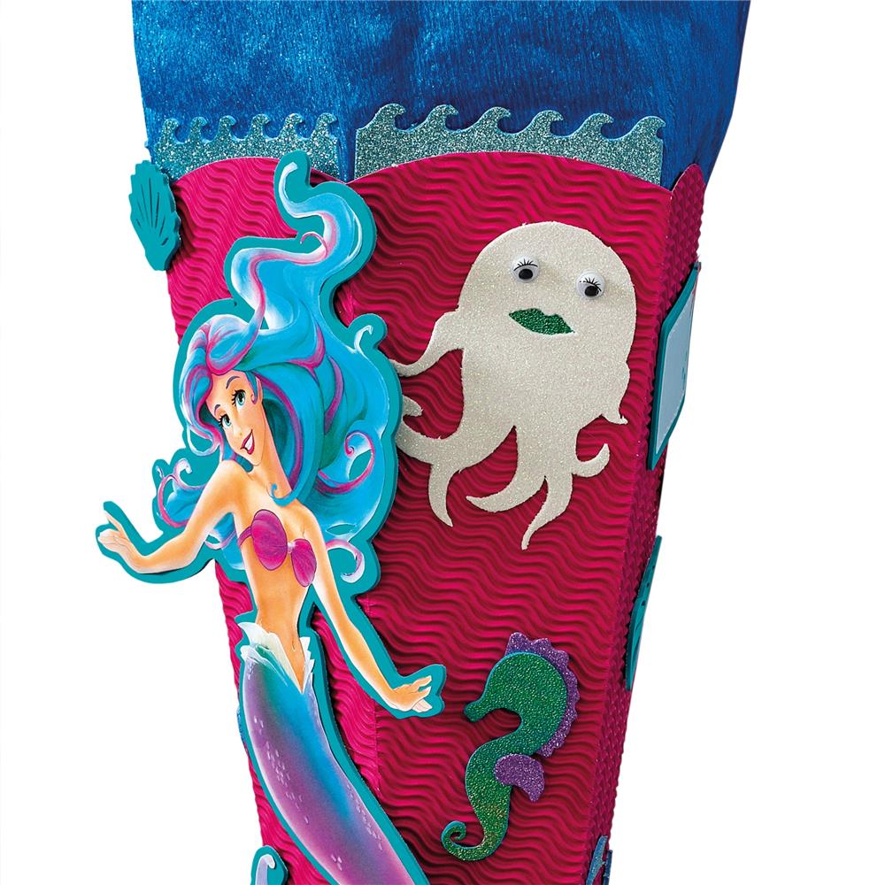 Roth Schultüte-Bastelset, Meerjungfrau, 68cm, eckig, Rot(h)-Spitze, Kreppverschluss