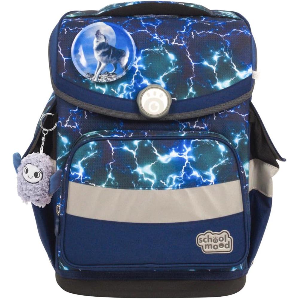 School-Mood Schulranzenset Timeless Pro, Felix (Wolf), 7-teilig