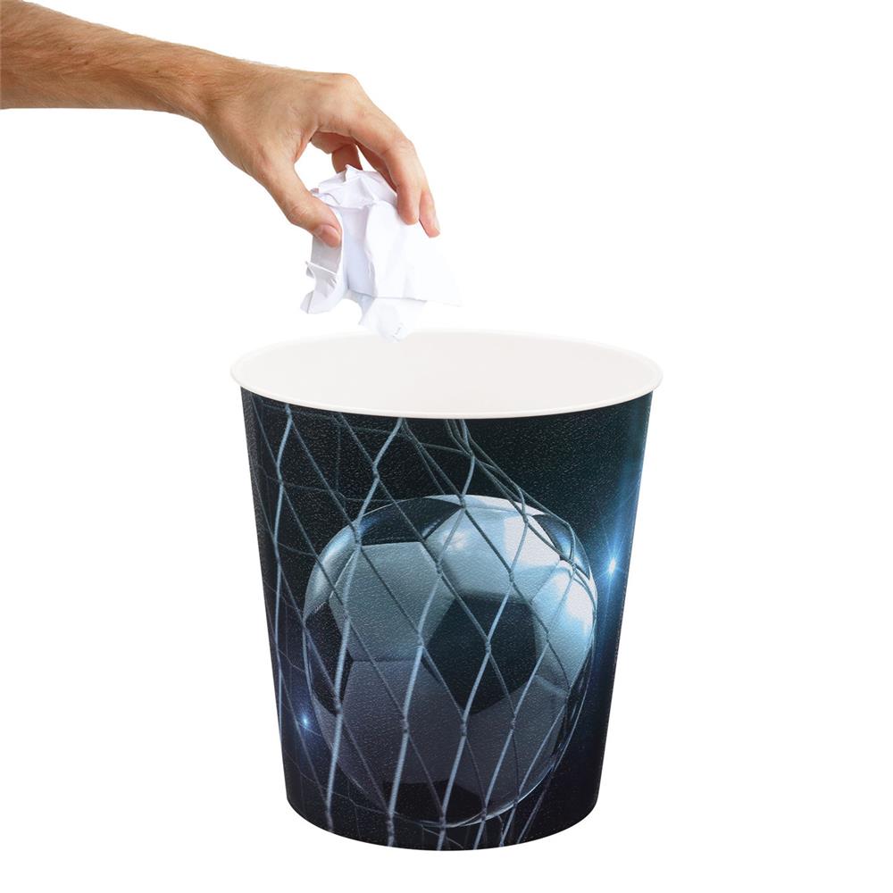 Idena Papierkorb, Fußball - 9 Liter Mülleimer/Apfalleimer aus Kunststoff