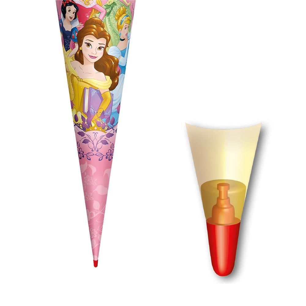 Roth Schultüte Disney Princess, 70cm, rund, Rot(h)-Spitze, Filzverschluss