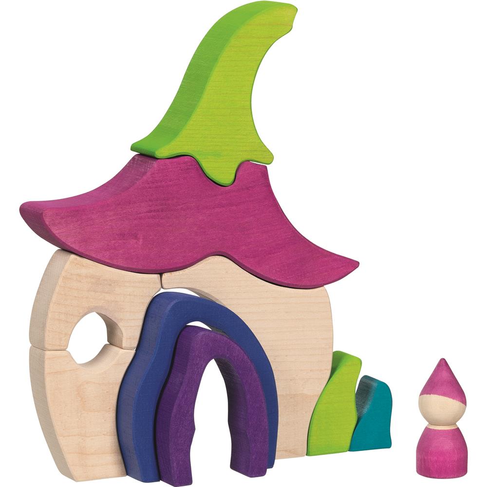 goki Bauklötze Set – 10-teilig, Holzspielzeug „Made in Europe“, für Kinder ab 3 Jahren