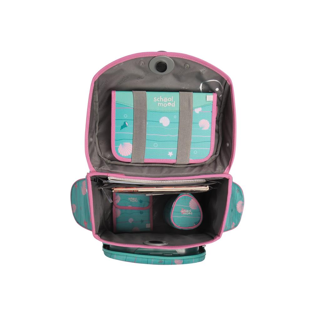 School-Mood Schulranzenset Timeless Air+ Lilly (Meerjungfrau, blau)