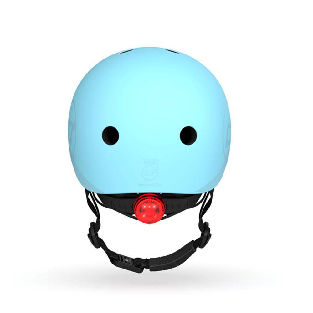 Scoot & Ride Kinderhelm Größe S-M (51-55 cm) blueberry - Schutzhelm mit LED-Licht