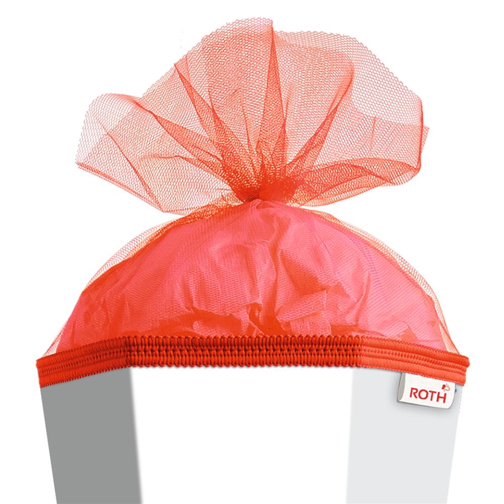 Roth Schultüte-Rohling/Basteltüte, weiß, 85cm, eckig, Rot(h)-Spitze, mit Tüllverschluss (rot)