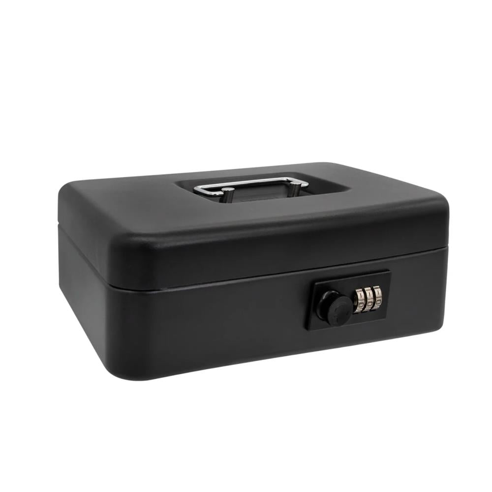 Idena Geldkassette mit Zahlenschloss, aus Metall, schwarz