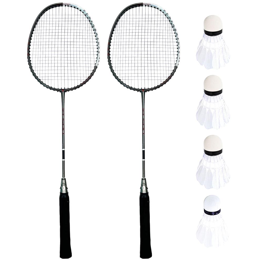 Best Sporting Badminton Set 500 XT 2 Schläger 4 Federbälle Tasche