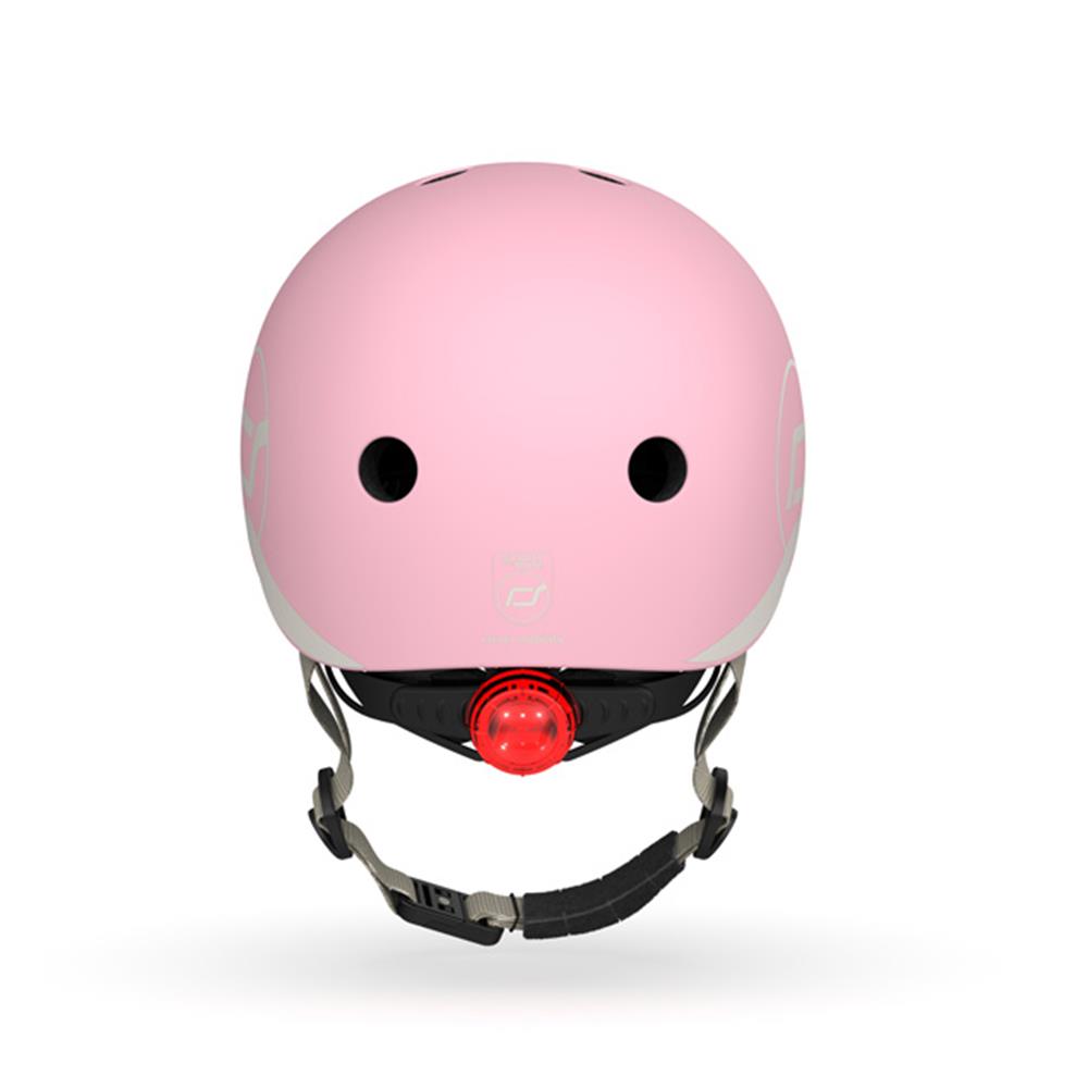 Scoot & Ride Kinderhelm Größe XXS-S (45-51 cm) rose - Schutzhelm mit LED-Licht