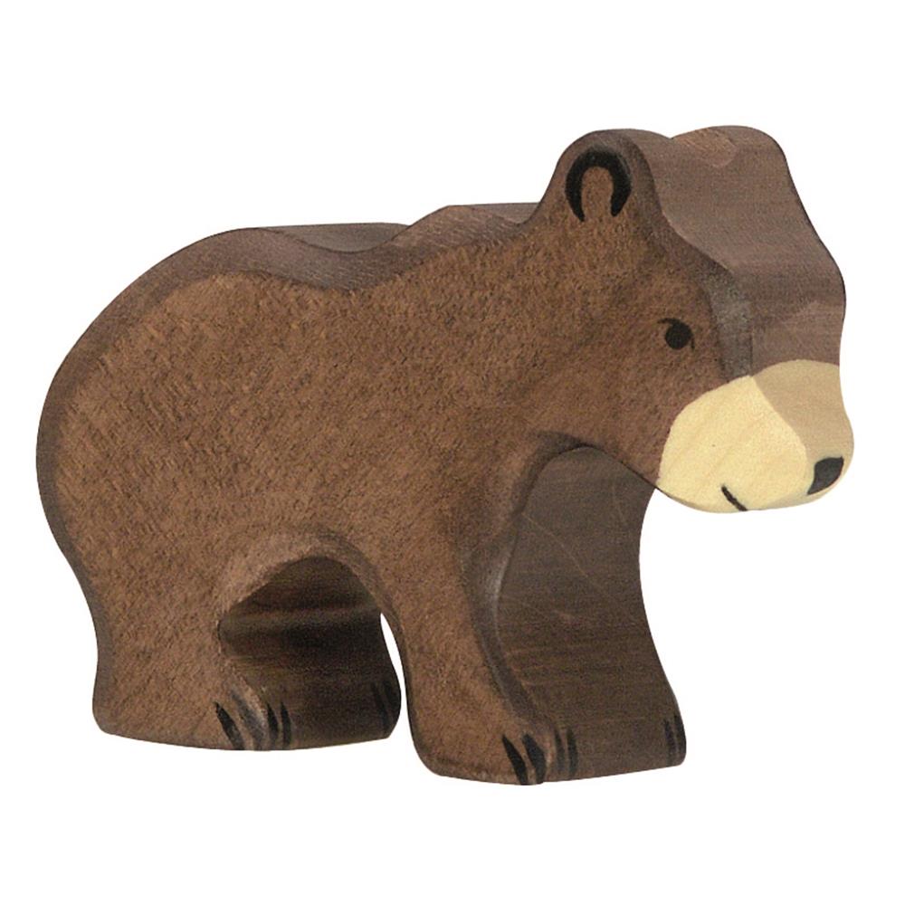 Holztiger Holzfigur - Braunbär, klein, Holzspielzeug, ab 3 Jahren