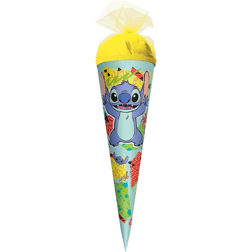 Roth Schultüte Disney Stitch, 22cm, rund, Tüllverschluss