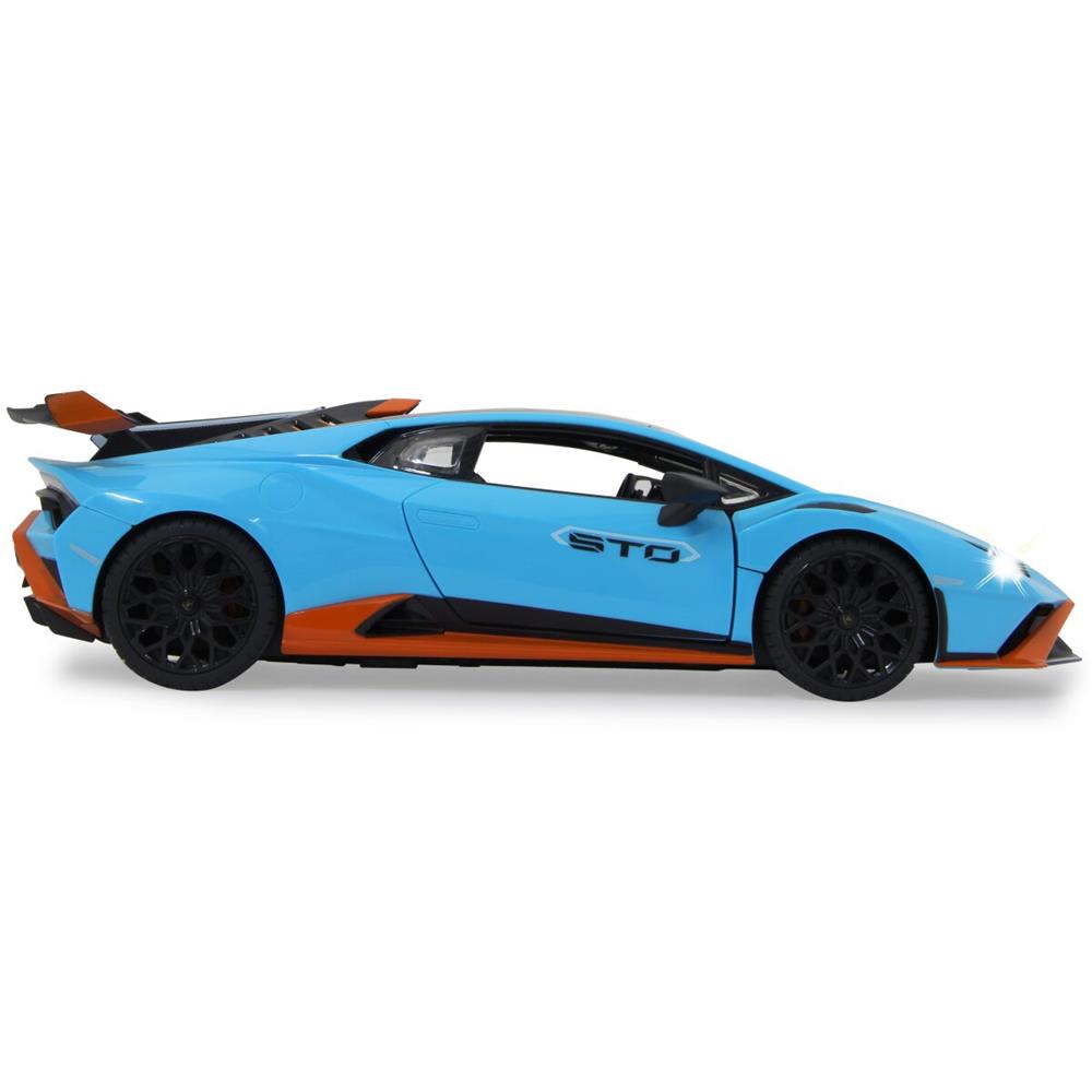 Jamara Lamborghini Huracán STO 1:14 blau 2,4GHz Tür manuell Ferngesteuertes Auto mit LED Fahrlicht