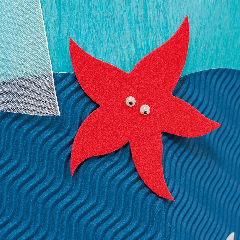 Roth Schultüte-Bastelset, Delfin, 68cm, eckig, Rot(h)-Spitze, Kreppverschluss