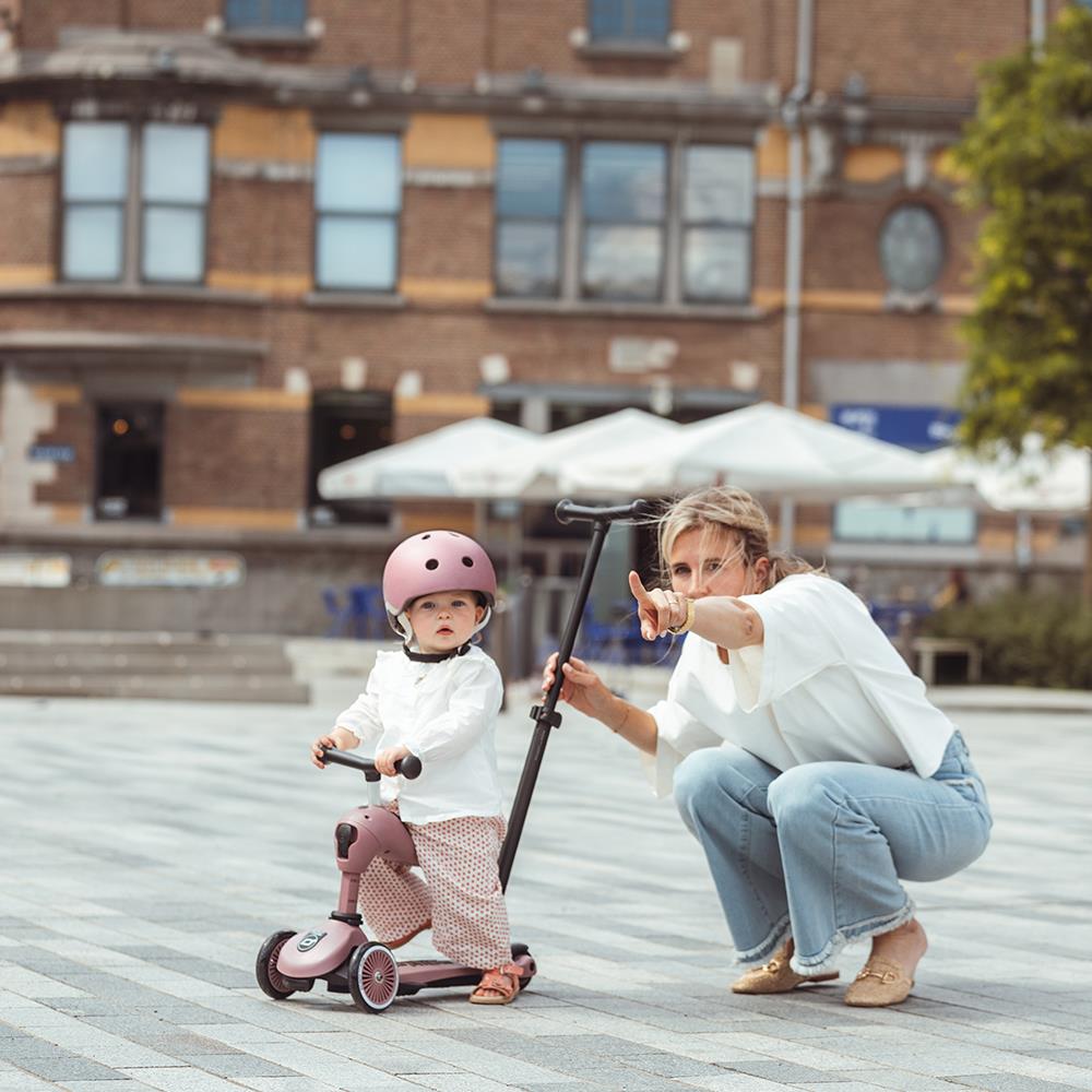 Scoot & Ride Highwaykick 1 Push and Go, steel - Kinderroller mit Schiebestange