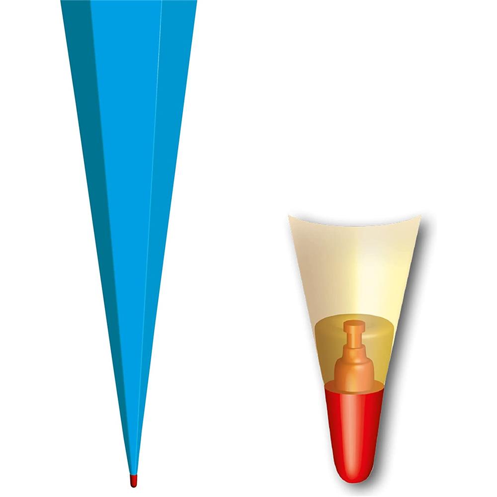 Roth Extra große XXL Schultüte-Rohling/Basteltüte, pazifikblau, 100cm, eckig, Rot(h)-Spitze, mit Tüllverschluss