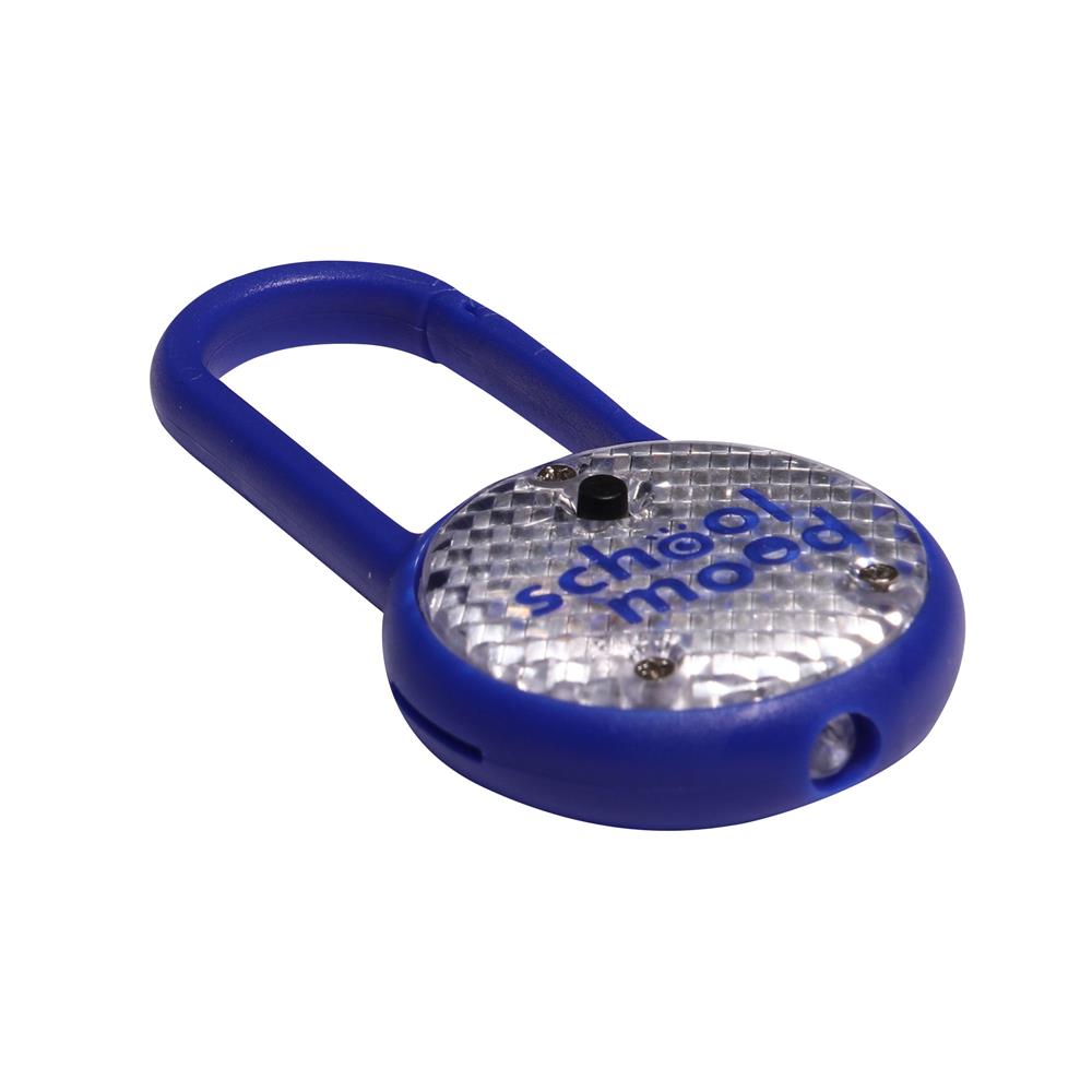 School-Mood LED Reflektor-Anhänger (blau)