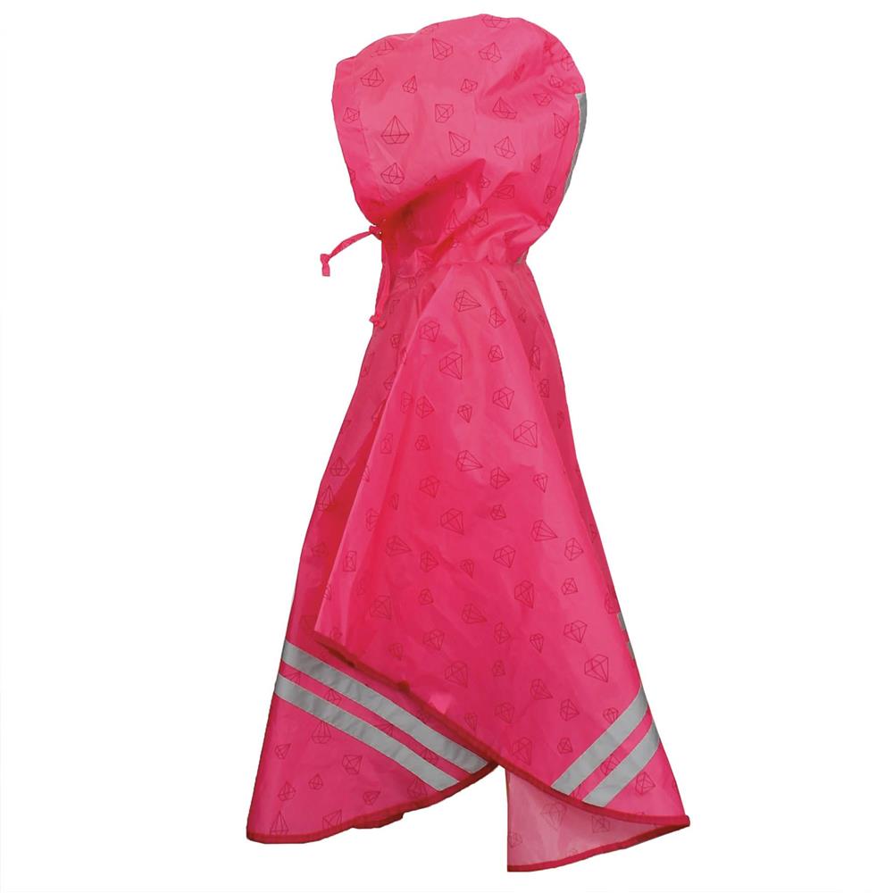 Roth ReflActions Regen-Poncho Diamant, Pink, 5-10 Jahre, mit reflektierenden Elementen