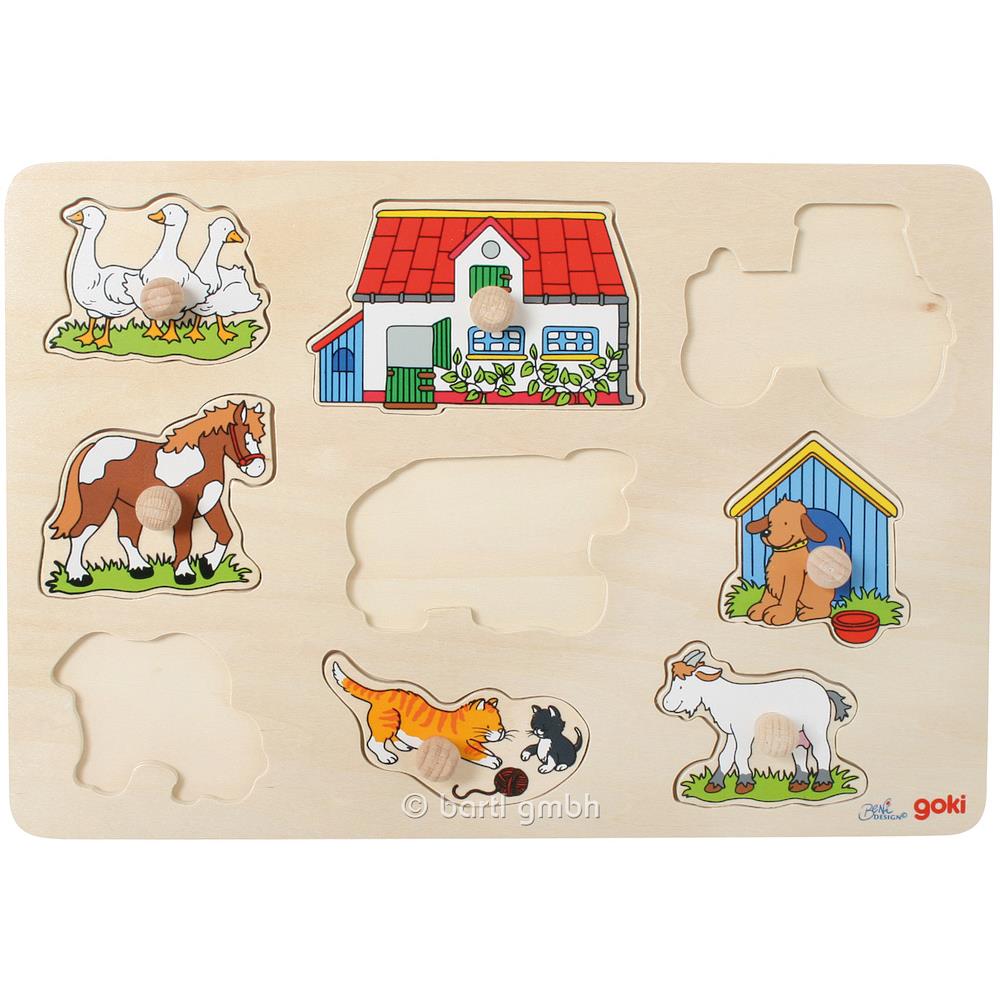 Goki Steckpuzzle Bauernhof I