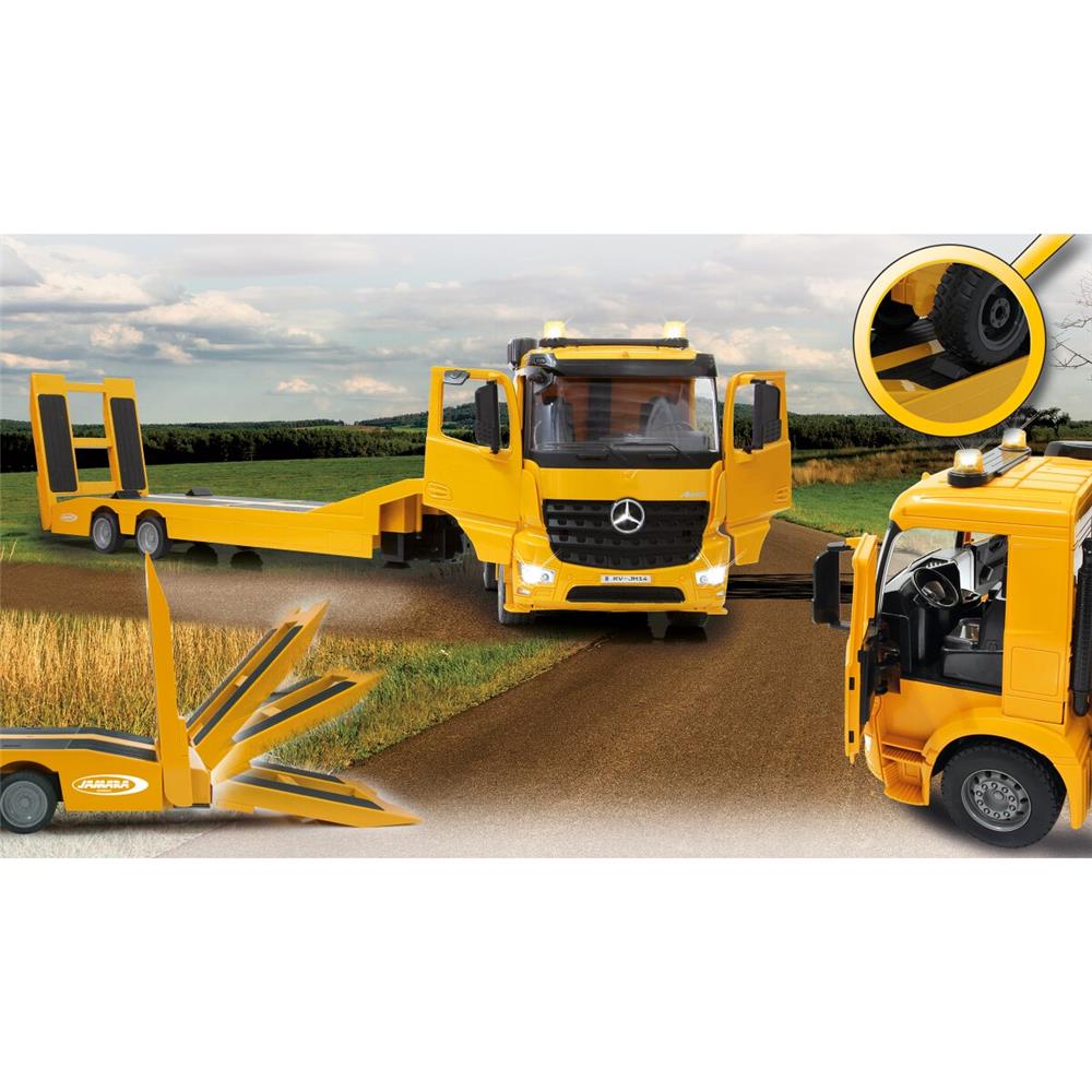 Jamara Tieflader Mercedes-Benz Arocs, 1:20, 2,4GHz, ferngesteuertes Baufahrzeug, mit Licht