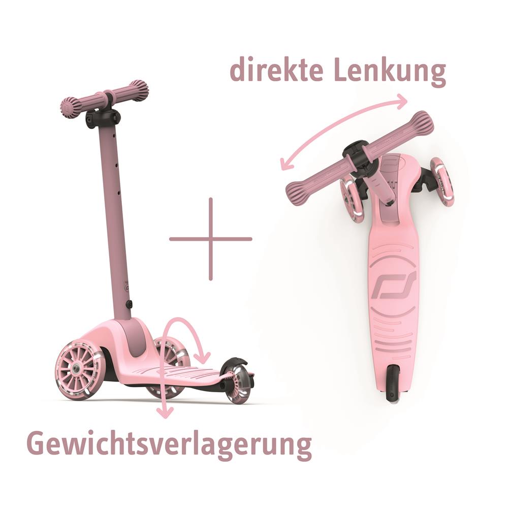 Scoot & Ride Highwaykick 3S Scooter, rose - Kinderroller, ab 3 Jahren