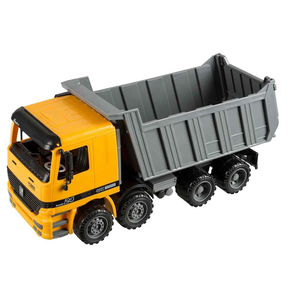 Idena Kipplaster mit Heckklappe zum Öffnen und Kippen auf Knopfdruck, ca. 15 x 17,5 x 39 cm