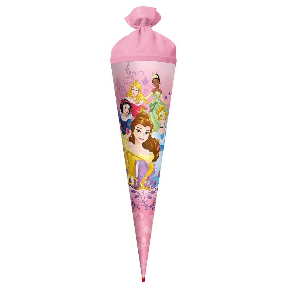 Roth Schultüte Disney Princess, 70cm, rund, Rot(h)-Spitze, Filzverschluss