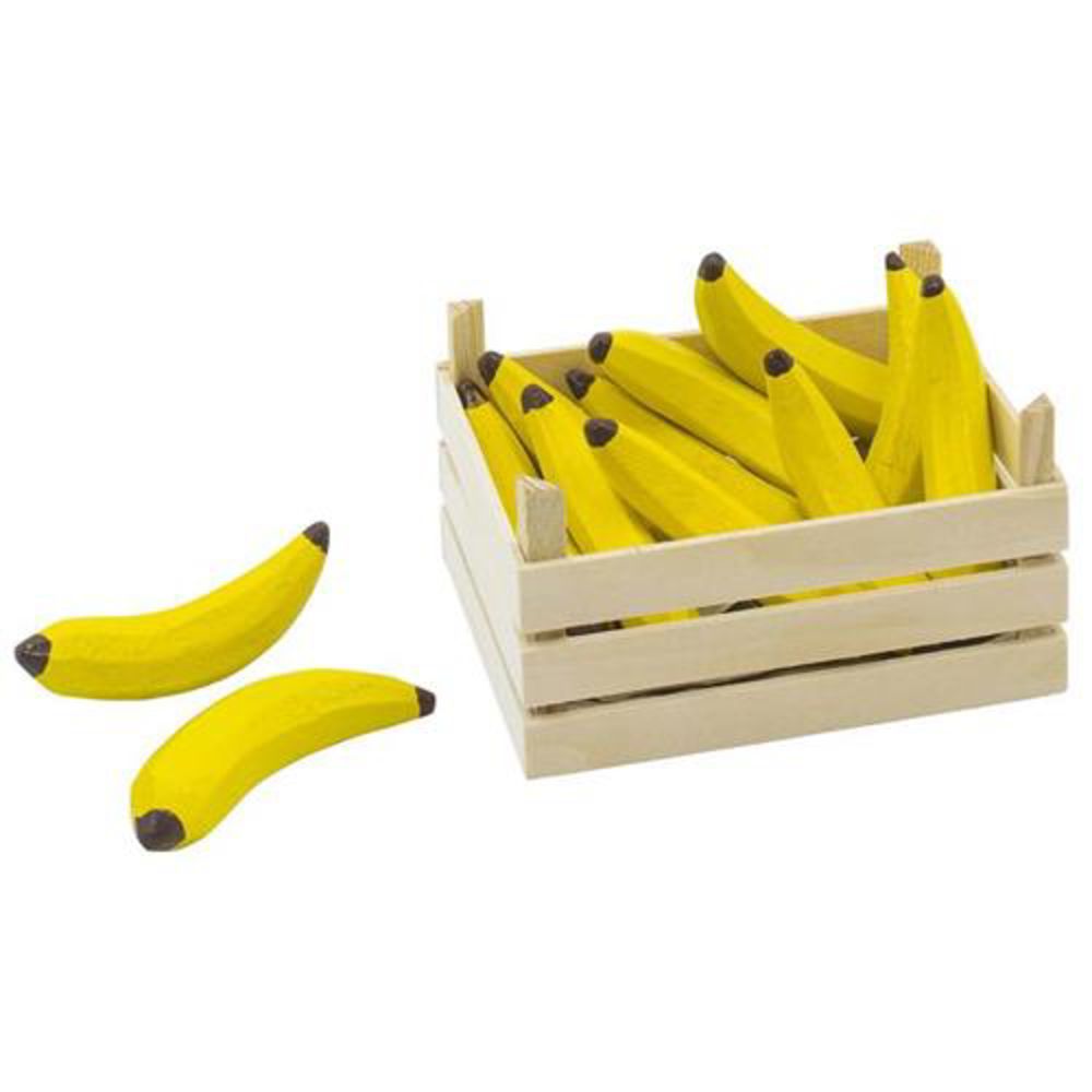Goki Bananen in Obstkiste - Zubehör für Kaufladen